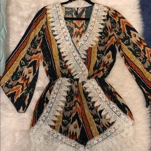 Cute Flowy V Cut Romper